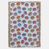 Couverture Impression Rose pointillée, Modèle Floral Moderne (devant Vertical)