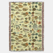 Couverture Impression vintage de coquillages d'Adolphe Millot (devant Vertical)