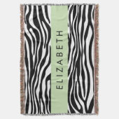 Couverture Impression Zèbre, Grilles, Noir Et Blanc, Votre No (devant Vertical)