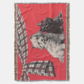 Couverture imprimé adorable Scottish terriers (devant Vertical)