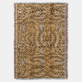 Couverture Imprimé de fourrure de guépard exotique tendance I (devant Vertical)