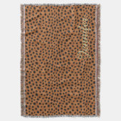 Couverture Imprimé guépard marron chic monogramme (devant Vertical)