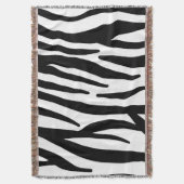 Couverture imprimé zèbre noir blanc (devant Vertical)
