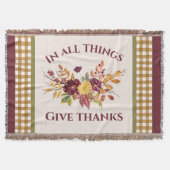 Couverture In All Things Give Thanks Autumn Floral (Devant)