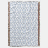 Couverture Indigo Blue Ethnic Floral Print Jeter Blanket (devant Vertical)