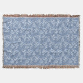 Couverture Indigo Blue Ethnic Floral Print Jeter Blanket (Devant)
