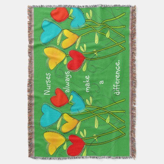 Couverture Infirmière Blanche Nap Faire une différence Vert (devant Vertical)