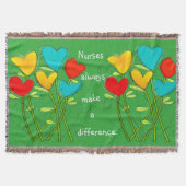 Couverture Infirmière Blanche Nap Faire une différence Vert (Devant)