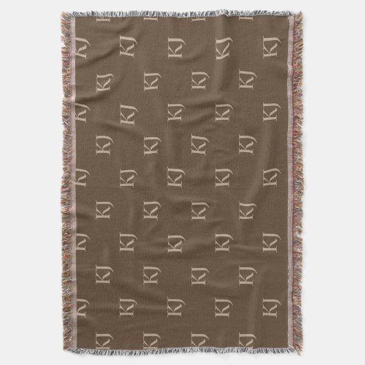 Couverture Initiales Brown et beige Motif (devant Vertical)