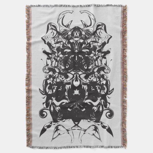 Couverture Ink Blot Art Noir symétrique Abstrait (devant Vertical)