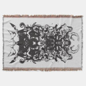 Couverture Ink Blot Art Noir symétrique Abstrait (Devant)