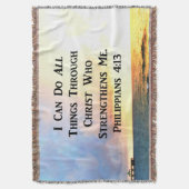 COUVERTURE INSPIRING PHILIPPIANS 4:13 SCRIPTURE VERSE (devant Vertical)