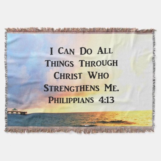 COUVERTURE INSPIRING PHILIPPIANS 4:13 SCRIPTURE VERSE (Devant)