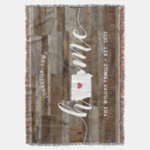 Couverture Iowa Maison de l'État Personnalisé Aspect Bois (devant Vertical)