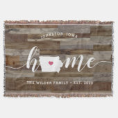 Couverture Iowa Maison de l'État Personnalisé Aspect Bois (Devant)