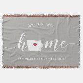 Couverture Iowa Maison État Personnalisée (Devant)