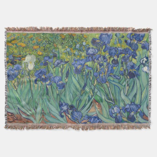 Couverture Iris, Peinture à l'huile florale, Vincent Van Gogh (Devant)