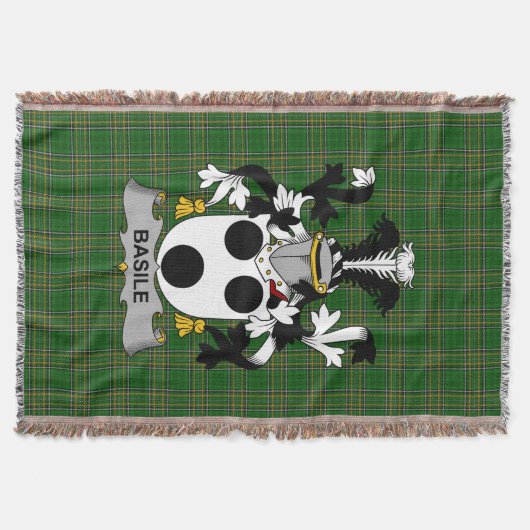 Couverture Irish Basile Manteau d'armoiries Famille Crest Irl (Devant)