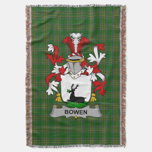 Couverture Irish Bowen Manteau d'armoiries Family Crest Irlan (devant Vertical)