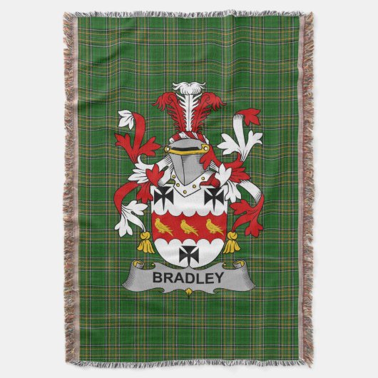 Couverture Irish Bradley Manteau d'armoiries Famille Crest Ir (devant Vertical)