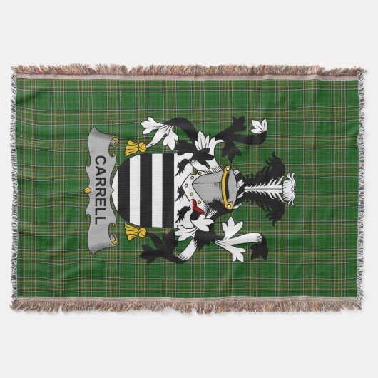 Couverture Irish Carrell Manteau d'armoiries Family Crest Irl (Devant)