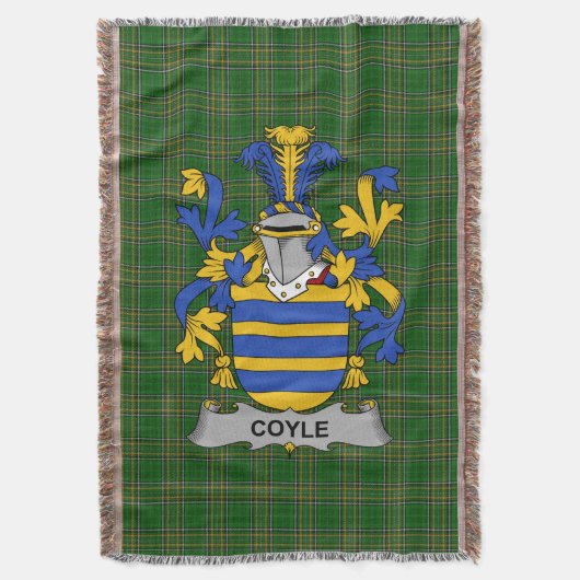 Couverture Irish Coyle ou McCoyle Coat of Arms Family Crest (devant Vertical)