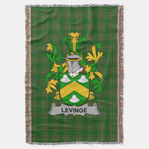 Couverture Irish Levinge ou Levens Manteau d'armoiries Family