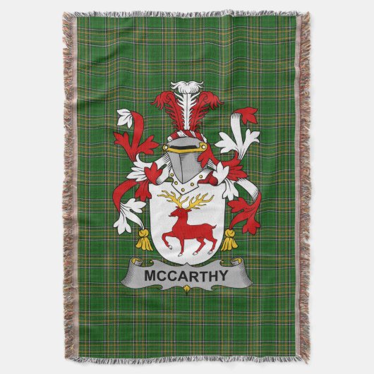 Couverture Irish McCarthy Manteau d'armoiries Family Crest Ir (devant Vertical)