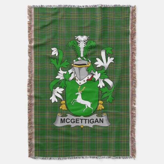 Couverture Irish McGettigan ou Gethin Coat of Arms Family Cr (devant Vertical)