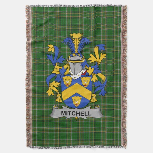 Couverture Irish Mitchell Armoiries Famille Crest Irlande (devant Vertical)