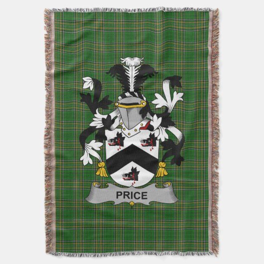 Couverture Irish Price Coat of Arms Family Crest Irlande (devant Vertical)