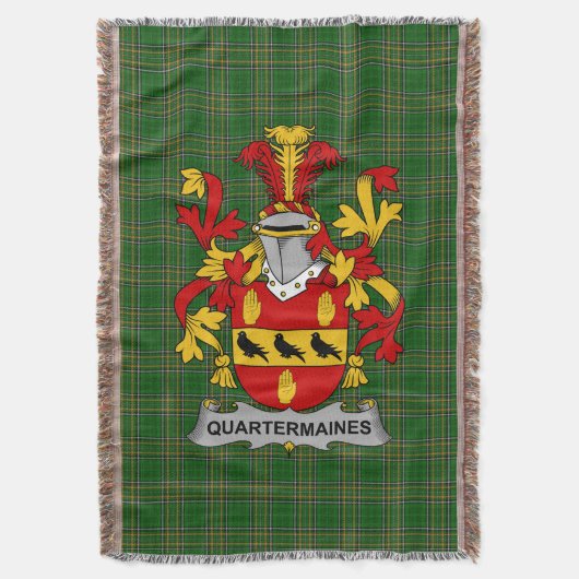 Couverture Irish Quartermaines Armoiries Famille Crest Ire (devant Vertical)