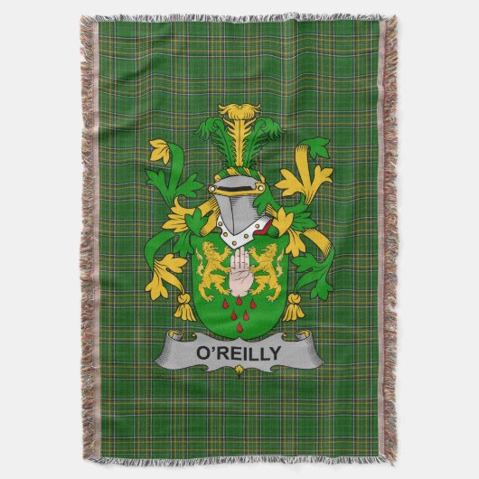 Couverture Irish Reilly ou O_Reilly Armoiries de famille Cres (devant Vertical)