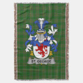 Couverture Irish St George Manteau d'armoiries Famille Crest (devant Vertical)