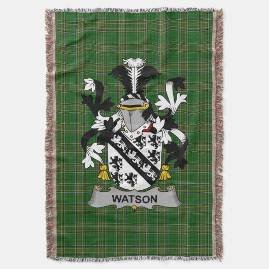 Couverture Irish Watson Manteau d'armoiries Famille Crest Irl (devant Vertical)