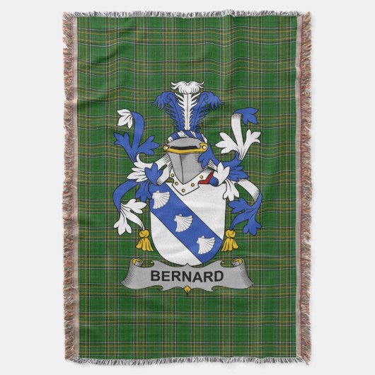 Couverture Irlandais Bernard Coat d'armoiries Famille Crest I (devant Vertical)