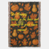 Couverture It's Orangey Throw Blanket (devant Vertical)