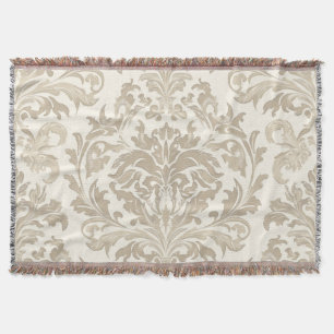 Couverture Ivoire Élégance Baroque Damassé Classique Antique