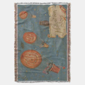 Couverture Jack O' Lantern Ballon Dirigeable Chat Noir Hibou (devant Vertical)