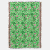 Couverture Jacobean Floral, Emerald et Lime Green (devant Vertical)