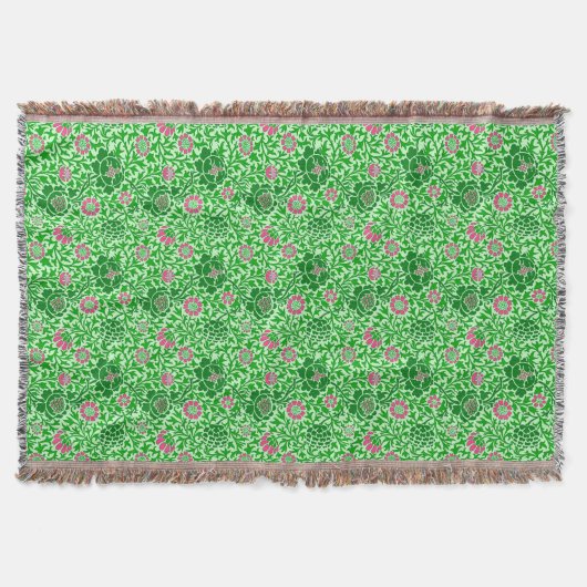 Couverture Jacobean Floral, Emerald et Lime Green (Devant)
