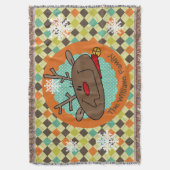 Couverture Jacquard personnalisé Reindeer Jeu de vacances (devant Vertical)