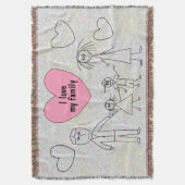 Couverture J'aime ma famille mignonne de bâton de dessin (devant Vertical)