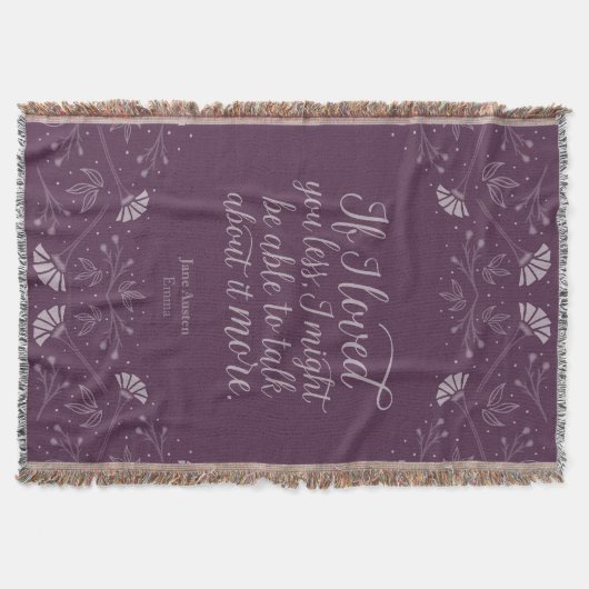 Couverture Jane Austen Emma Violet Floral Citation Amour (Devant)