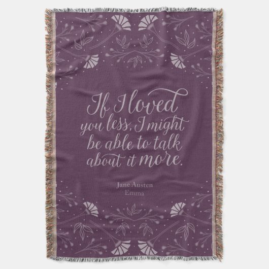 Couverture Jane Austen Emma Violet Floral Citation d'amour (devant Vertical)