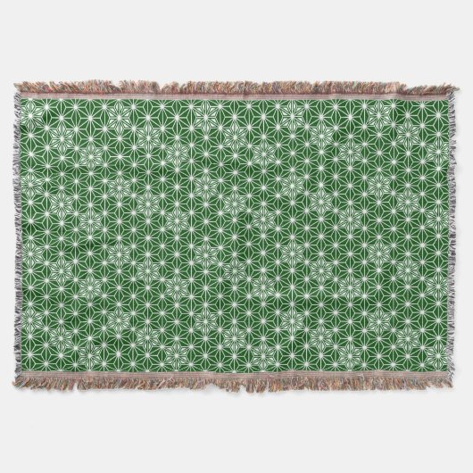 Couverture Japonais Asanoha motif - vert pin (Devant)