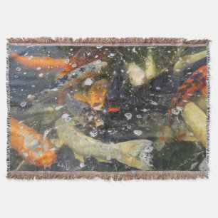 Couverture Japonais Carpe Koi Poisson Natation