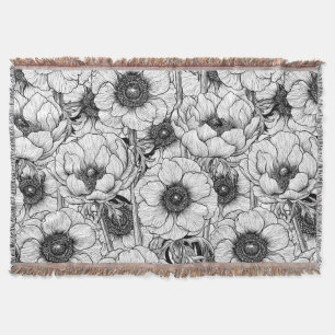 Couverture Jardin d'anémones en noir et blanc