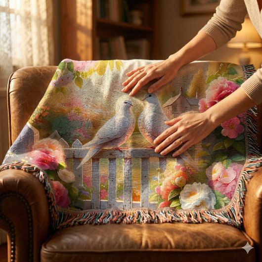 Couverture Jardin de Cottage aux Colombes Blanches