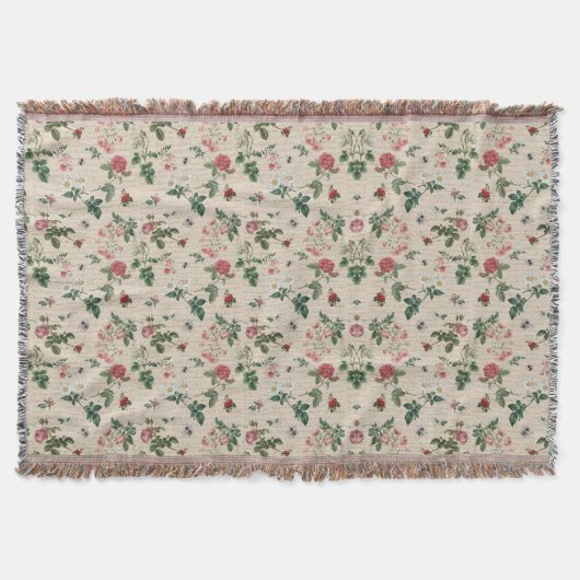 Couverture Jardin de roses roses vintage (Devant)